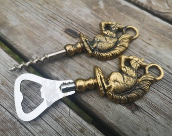 Vintage brass Bottle openers Squarrel bottle opener corkscrew Bar accessories bottle opener collection