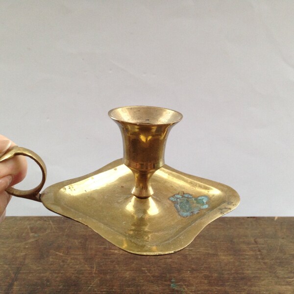 Swedish vintage Brass candle holder Holiday candle holder Made in India