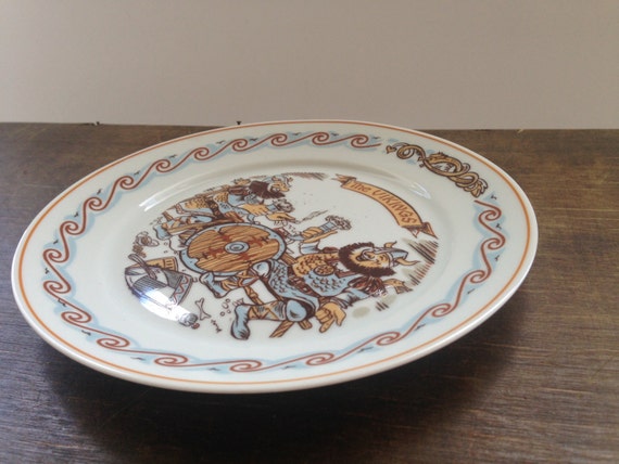 ノルウェーハンドクラフトベルゲン皿手工芸品3枚セット