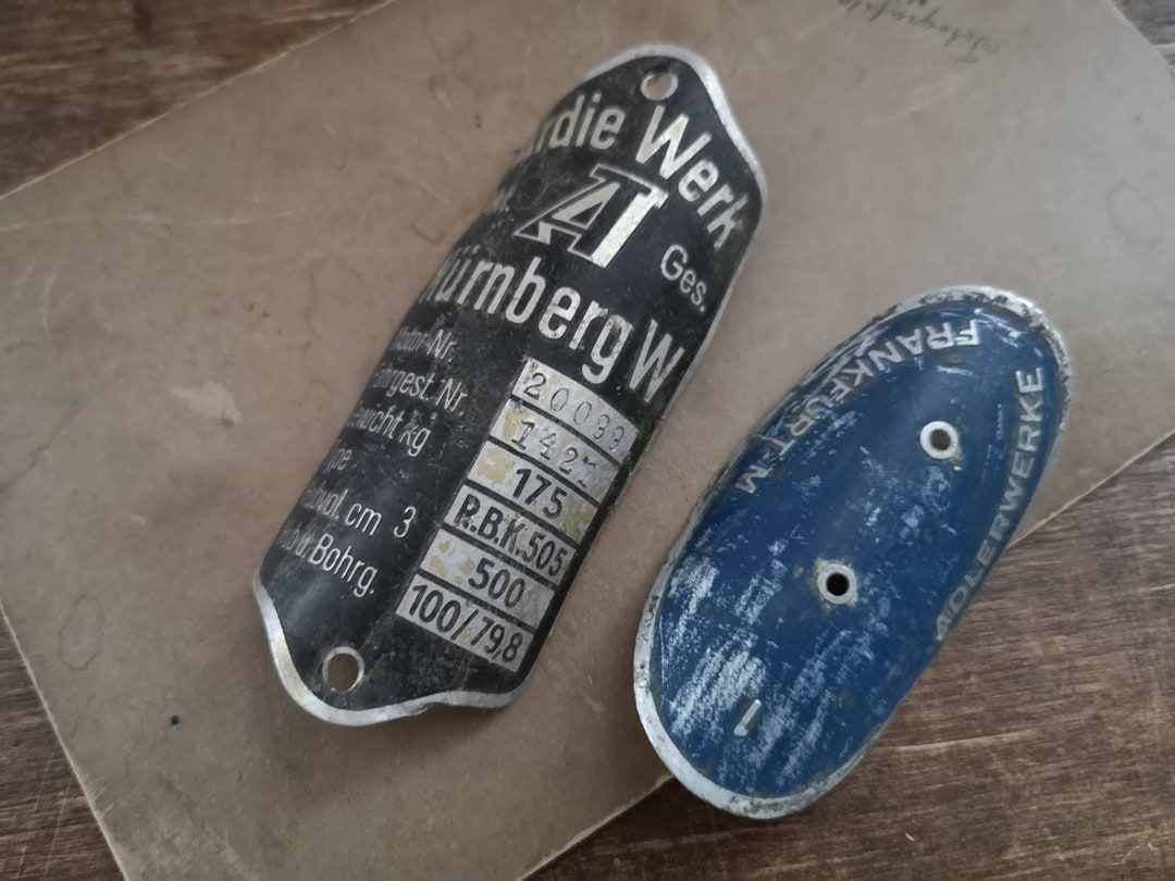 Plaque De Cadre Vélo HWE Heidemann Werke Einbeck – Vintage, Collection Cyclisme