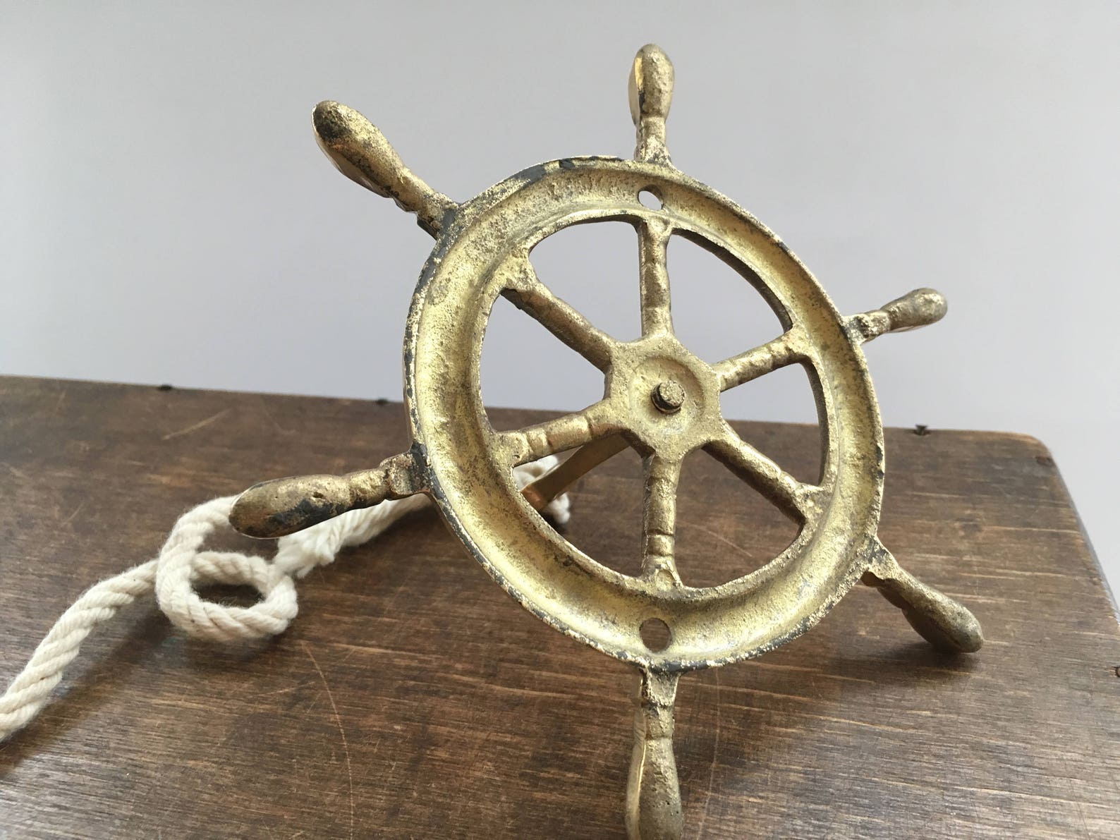 Hanging Brass Bell Anchor Nautical Decor Nautical Decoration Etsy