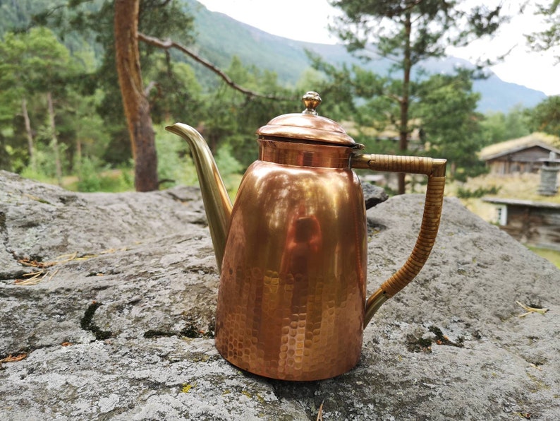 Vintage Eskilstuna Coffee Kettle Copper Brass Sugar Bowl Etsy