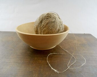 Vintage wooden bowl Brown turned wood bowl Vintage kitchen decor Scandinavian design