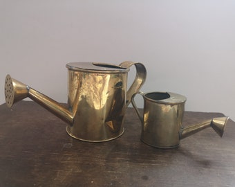 Vintage brass watering can Scandinavian watering can Gardening decor Decorative brass watering can