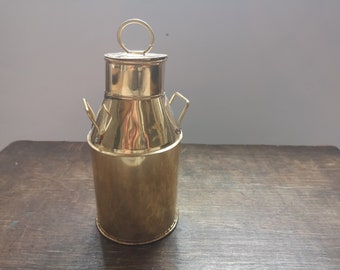 Vintage milk can Brass milk can solid brass milk can Decorative milk can Farmhouse kitchen decor