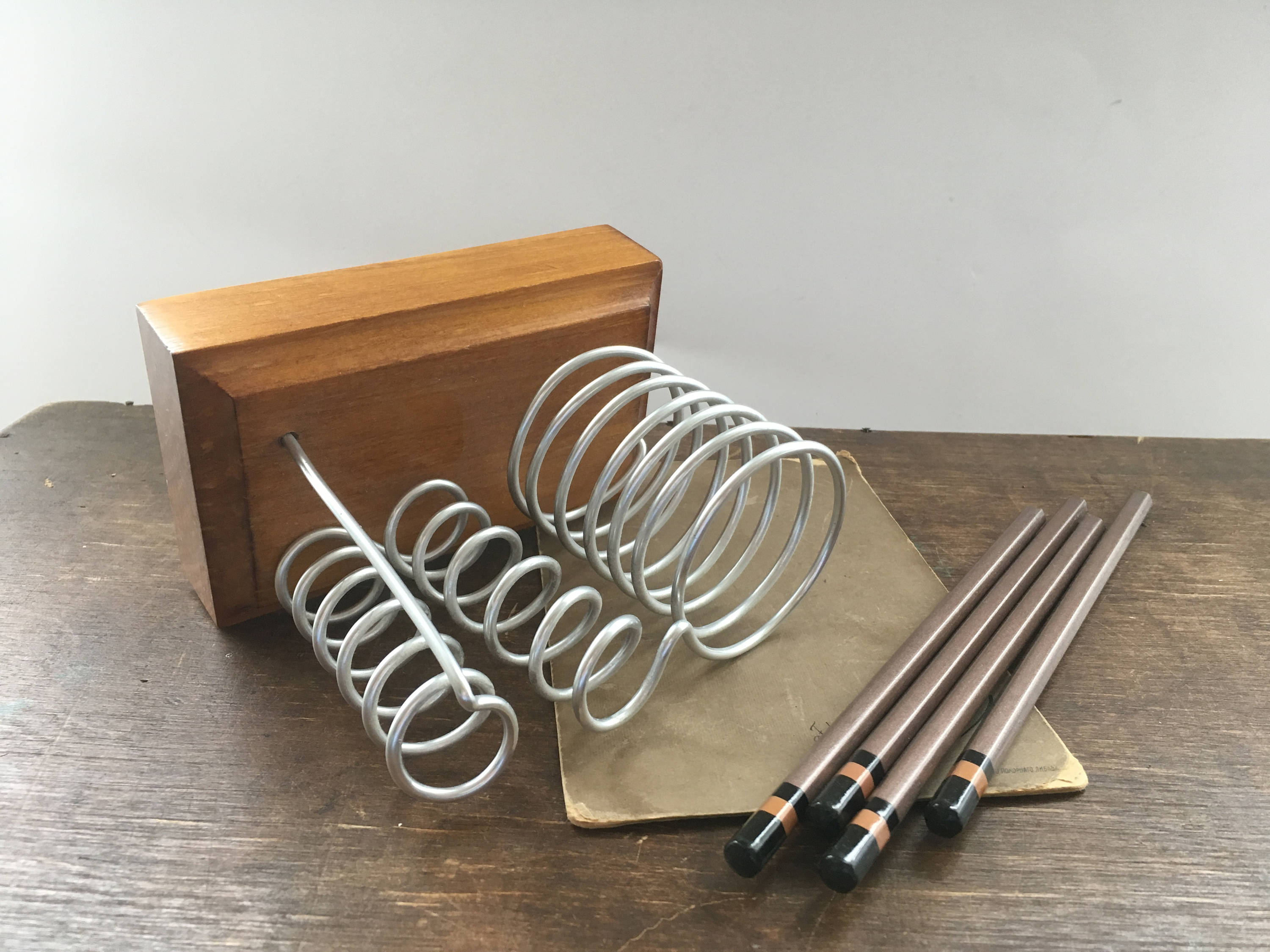 Vintage Desk Organizer Wooden Accessories Pen Pencil Holder Office Supplies Storage