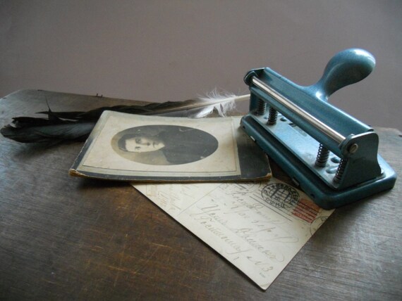 Vintage Swedish Hole Puncher Blue Metal Perforator Paper Etsy