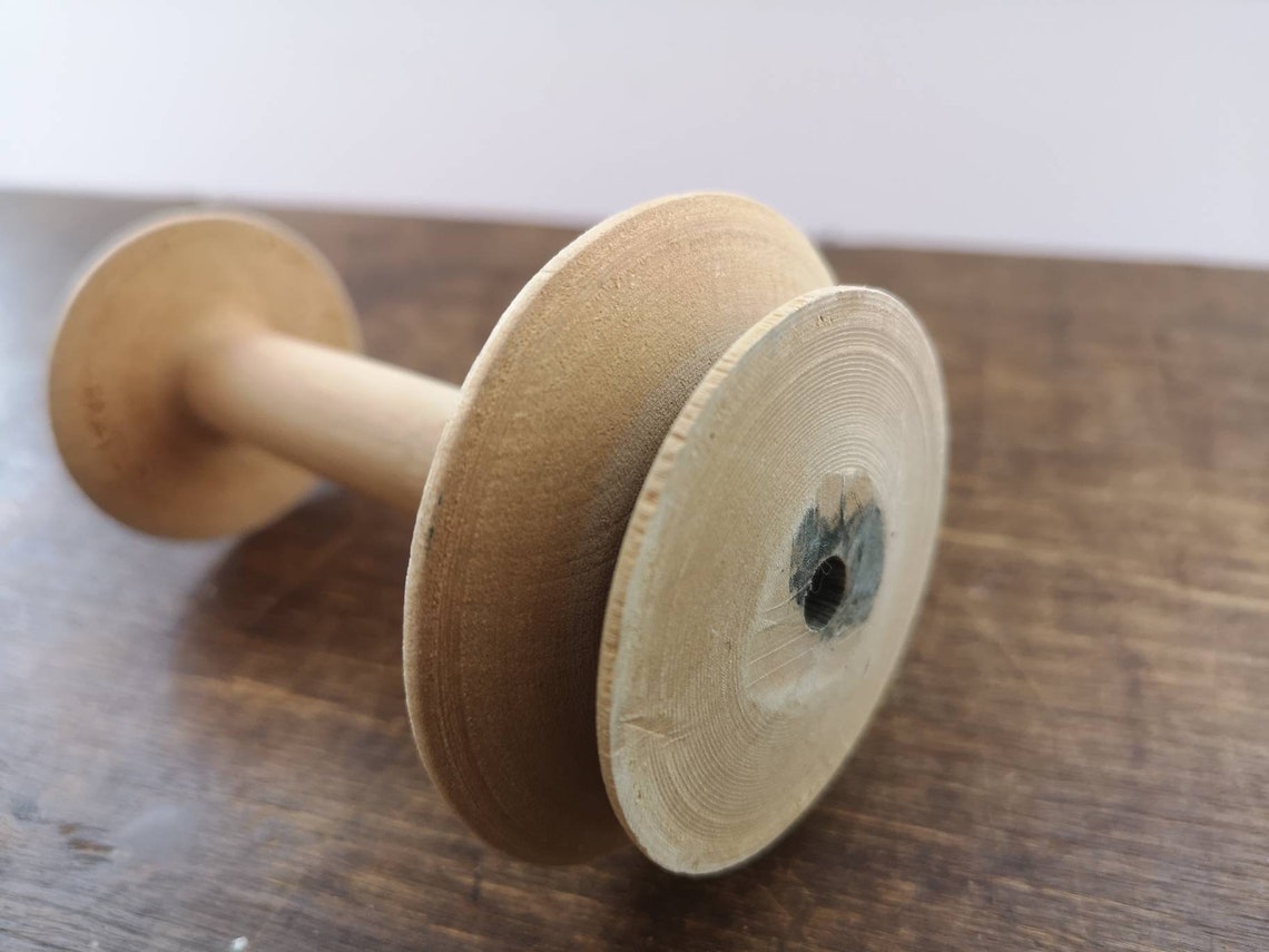 Vintage weaving reel Wooden spool Antique Weaving loom spool Etsy