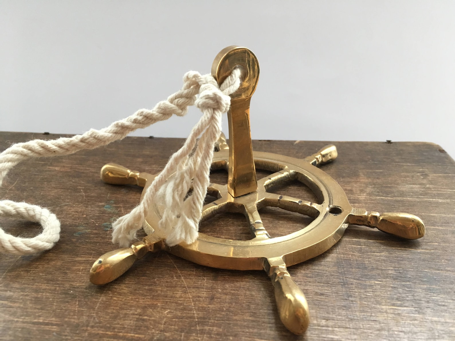 Hanging Brass Bell Anchor Nautical Decor Nautical Decoration Etsy