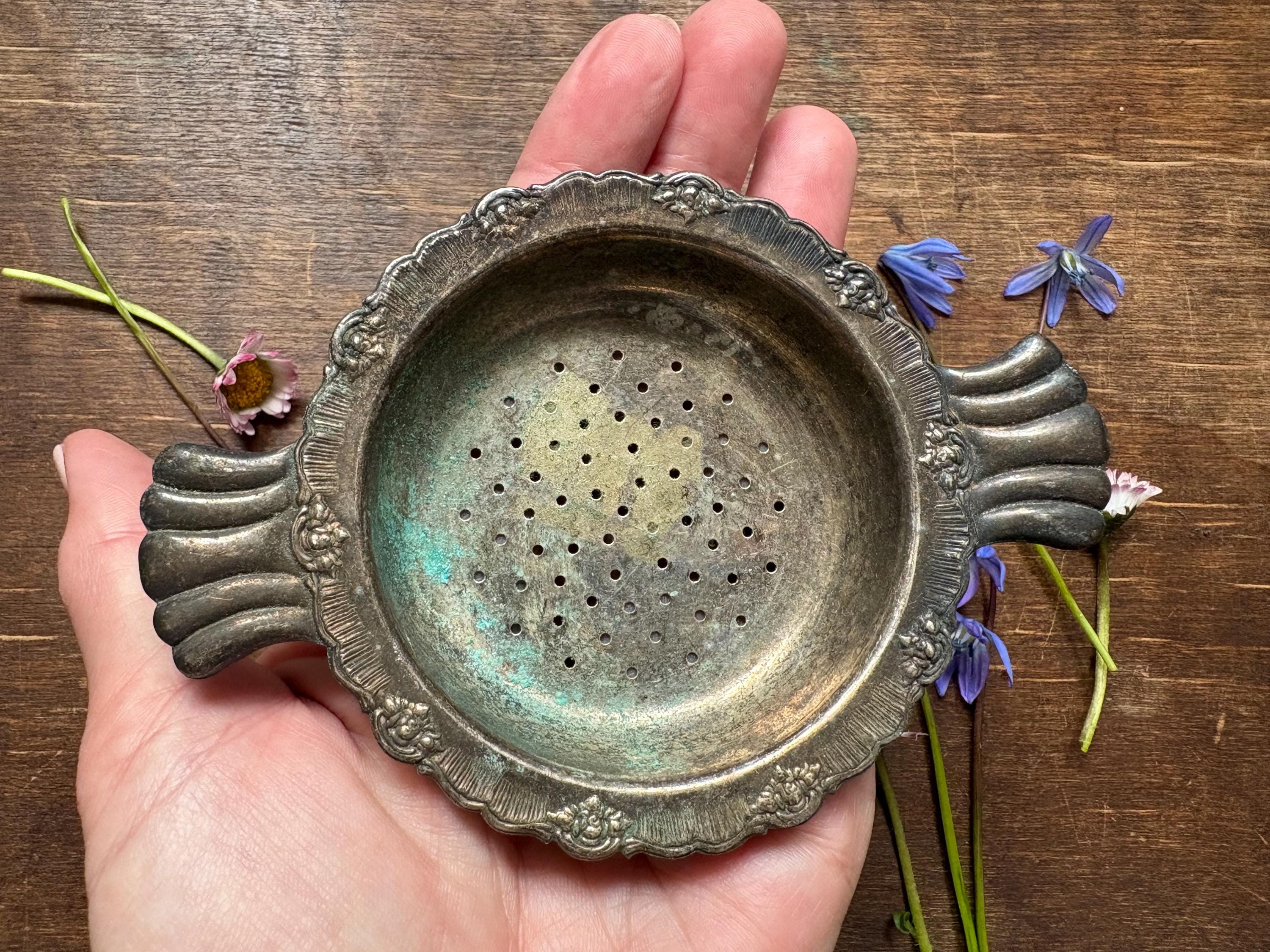 Primans Vintage Tea Strainer Set Metal Tea Strainer Kitchen Utensil Primitive ...