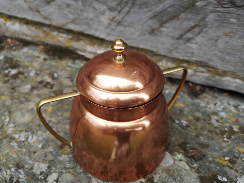 Vintage Eskilstuna Coffee Kettle Copper Brass Sugar Bowl Etsy