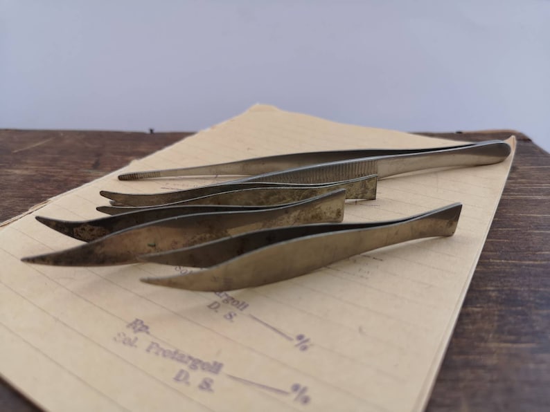 Vintage Soviet Medical Tongs Set of 4 Small Medical Tweezers Etsy