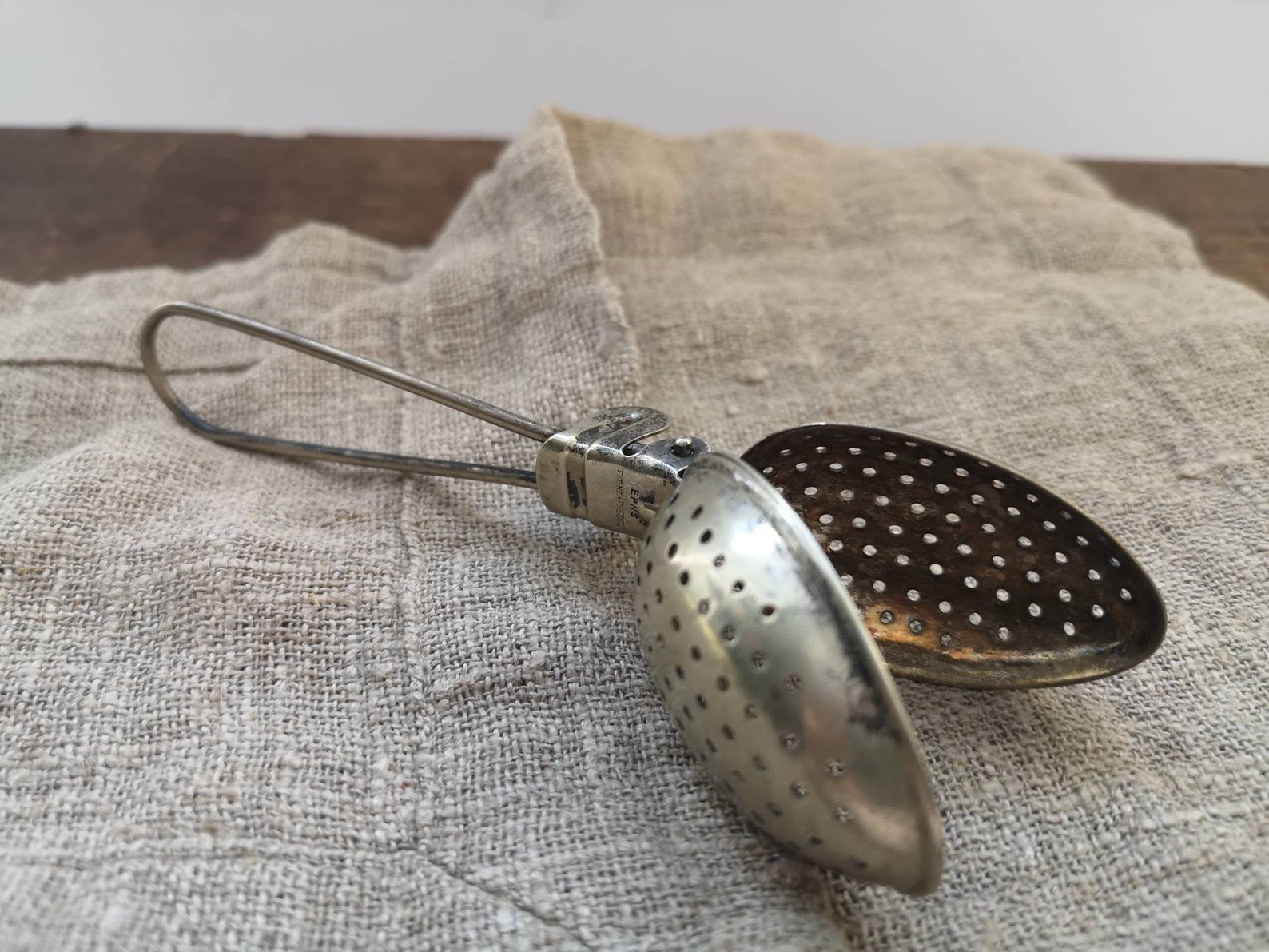 Vintage Tea Strainer Set Metal Tea Strainer Kitchen Utensil Etsy