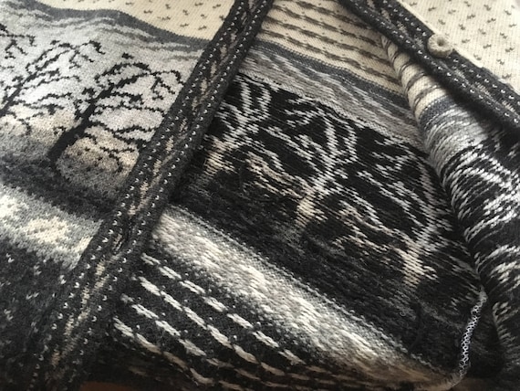 Vintage knitted cardigan Scandinavian cardigan Gr… - image 5