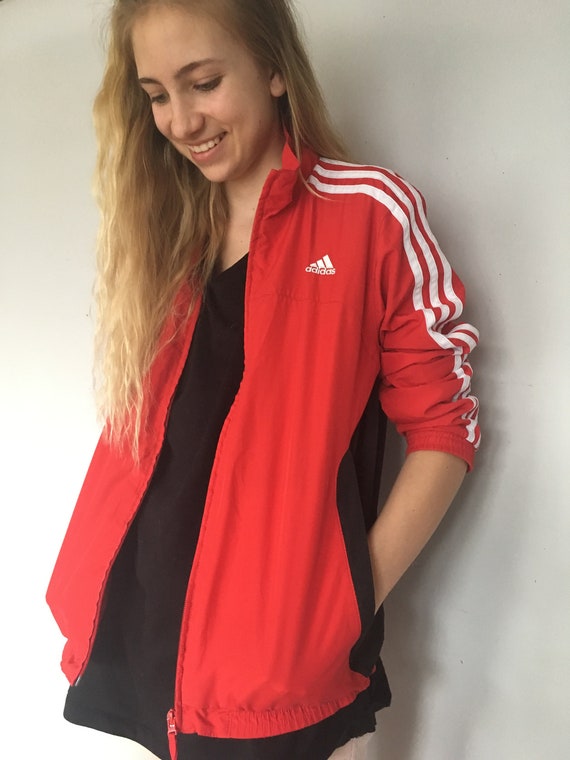red adidas jacket womens