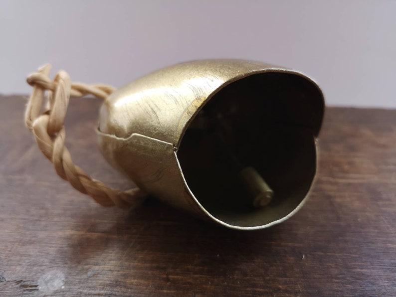 Vintage brass cow bell Large Brass cow bell Etsy