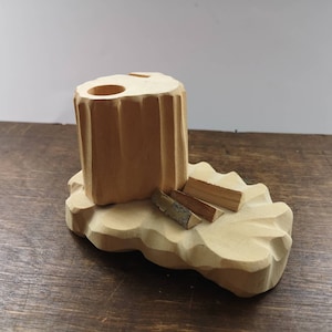 Vintage Swedish wooden match box holder Fireplace Accessory Farmhouse kitchen decor Handmade wood matches holder