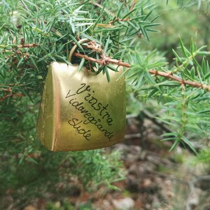 Vintage brass bell small Brass colored cow bell