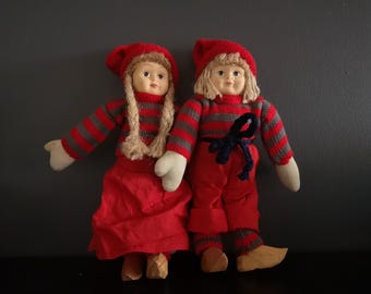 Swedish Christmas gnome boy Scandinavian Christmas doll Pixie gnome boy Vintage Christmas figurines Christmas collectibles