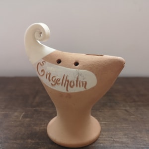 Vintage clay bird whistle Small pottery whistle Clay bird Vintage music instrument