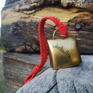 Vintage brass cow bell Brass colored cow bell