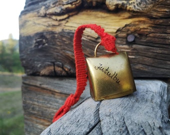 Vintage brass cow bell Brass colored cow bell