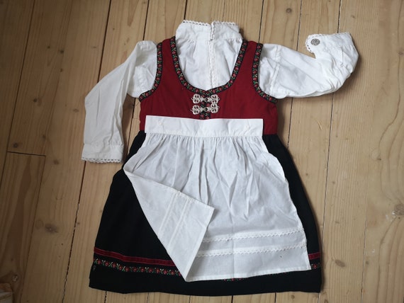 Norwegian bunad Folk Dress and blouse Traditional… - image 1