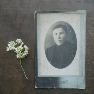 Antiguo Gabinete Original Retrato Fotografía Vintage Hombres fotografía 1920-30s
