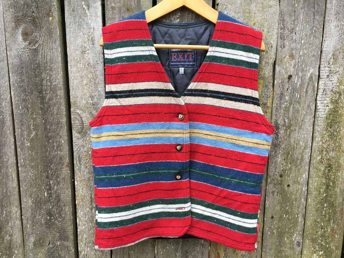 Striped Pocketed Vest