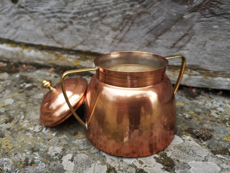 Vintage Eskilstuna Coffee Kettle Copper Brass Sugar Bowl Etsy