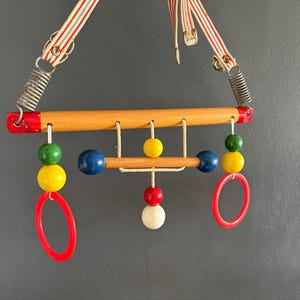 Vintage Swedish wooden toy Hanging baby toy Wood toy Handmade children toy Vintage nursery decor