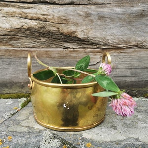 Vintage brass flower pot Brass planter Brass Home Decor Indoor Outdoor Garden Pot