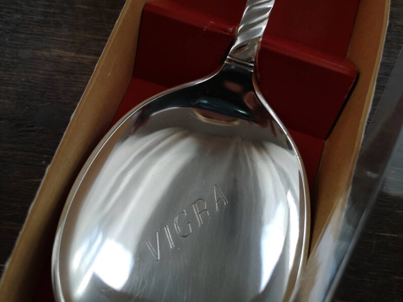 Vintage Pewter spoon Norwegian tin spoon Norway souvenir spoon Scandinavian design