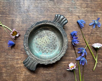 Vintage tea strainer set Metal tea strainer kitchen utensil Primitive tea strainer Primans Swedish tea strainer