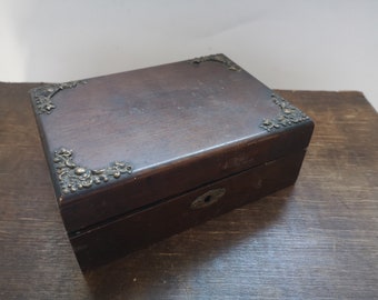 Vintage Wooden Box Rustic wooden box Lidded storage box Wooden Storage box with a lid USSR era box