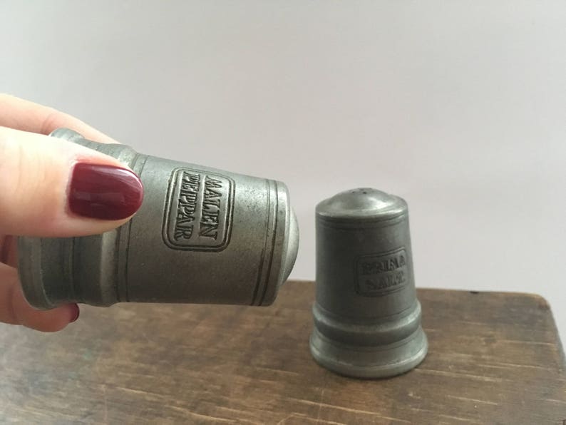 Pewter pepper salt shaker set Scandinavian tin salt pepper shaker set Swedish vintage pepper shaker Vintage Kitchen decor
