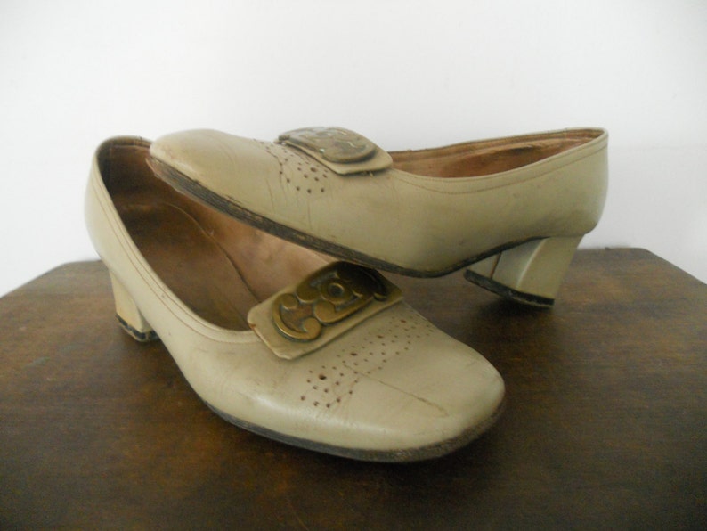 Soviet Vintage Ladies Shoes Beige Shoes 50s Size EUR 37/38 US - Etsy