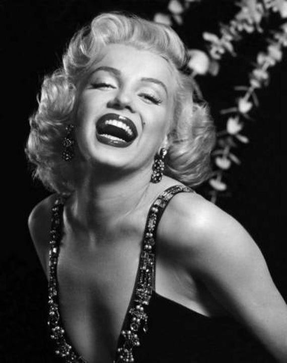 Marilyn Monroe Laughing Black And White Dancing Candid Photo 1950 Some Like It Hot Vintage Photography Picture Print Fine Art