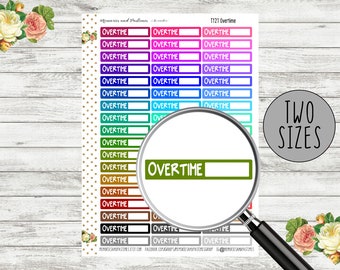 time tracker sticker etsy overtime tracker