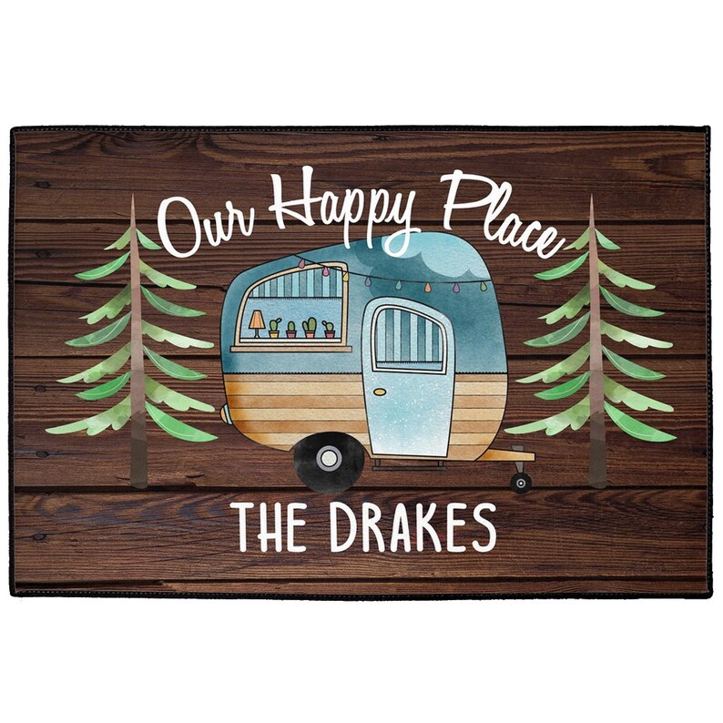 Personalized Camper Doormat Custom RV Campsite Door Mat Etsy