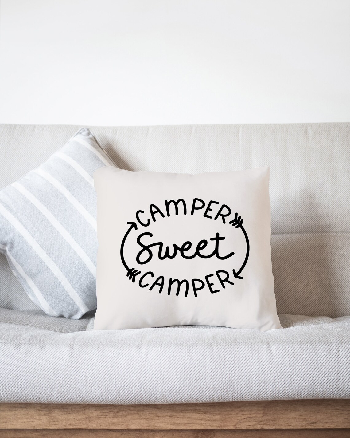 Camping Throw Pillow Cover With Insert Camper Decor RV Etsy