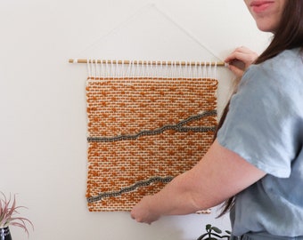 Kintsugi No 3, handmade woven wall art