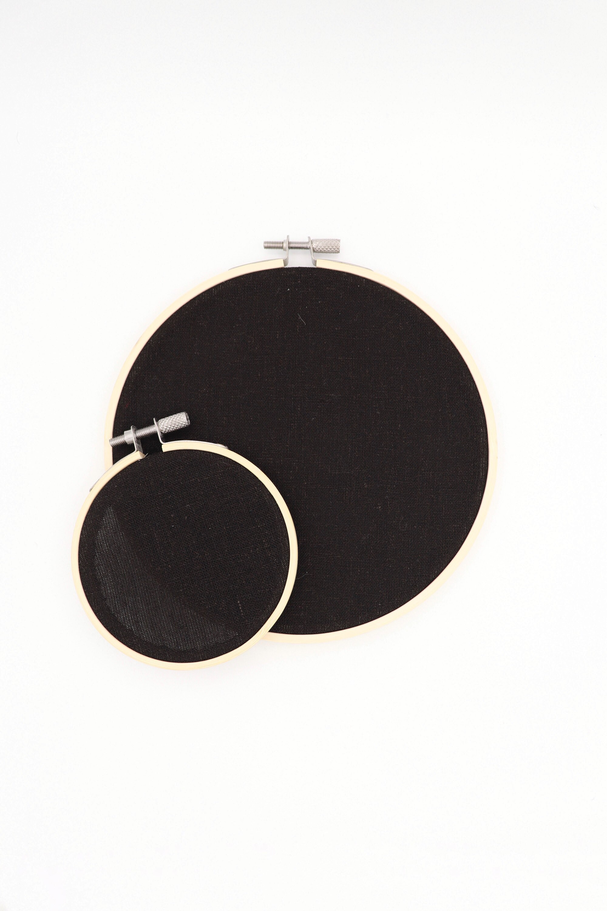 Black Blank Pin Display Hoop, Empty Embroidery Hoop for Badge Collage