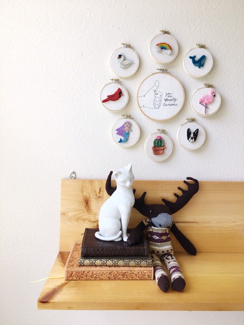 Blank Embroidery Hoop Pin Wall Hanging Jewelry Display Etsy