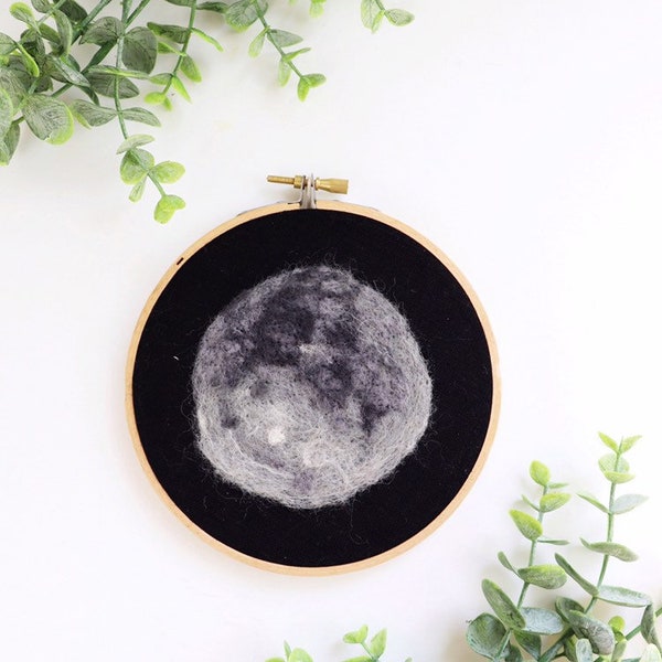 Astronomy moon gothic home decor, minimalist nursery art, space solar system galaxy hoop art, moon print astrology