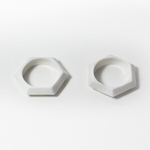 Sliced 'Diamond' Bone China Ring image 3