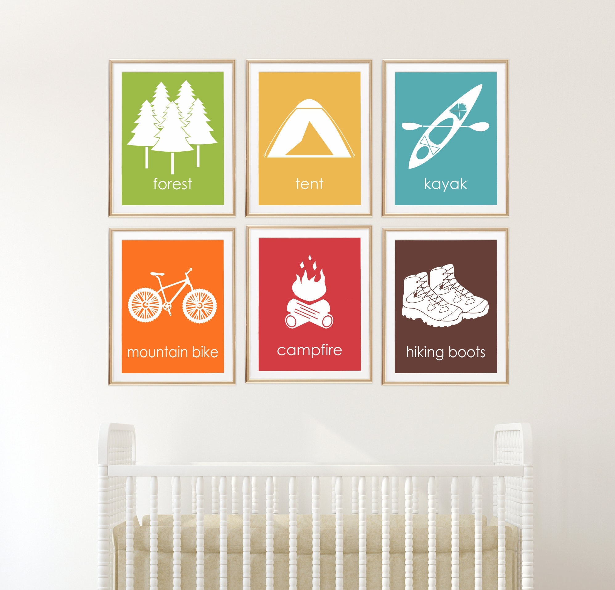 Adventure Nursery Wall Decor Kids Camping Decor Kayak