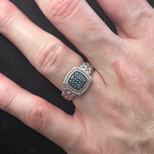 Anillo de boda de diamantes para hombre - Regalo de joyería con piedra natal de abril