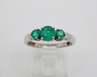 Vintage Emerald Engagement Ring