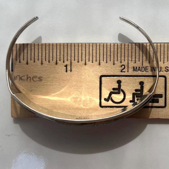 ヴィンテージターコイズ＆スターリングシルバーの男女兼用バングル